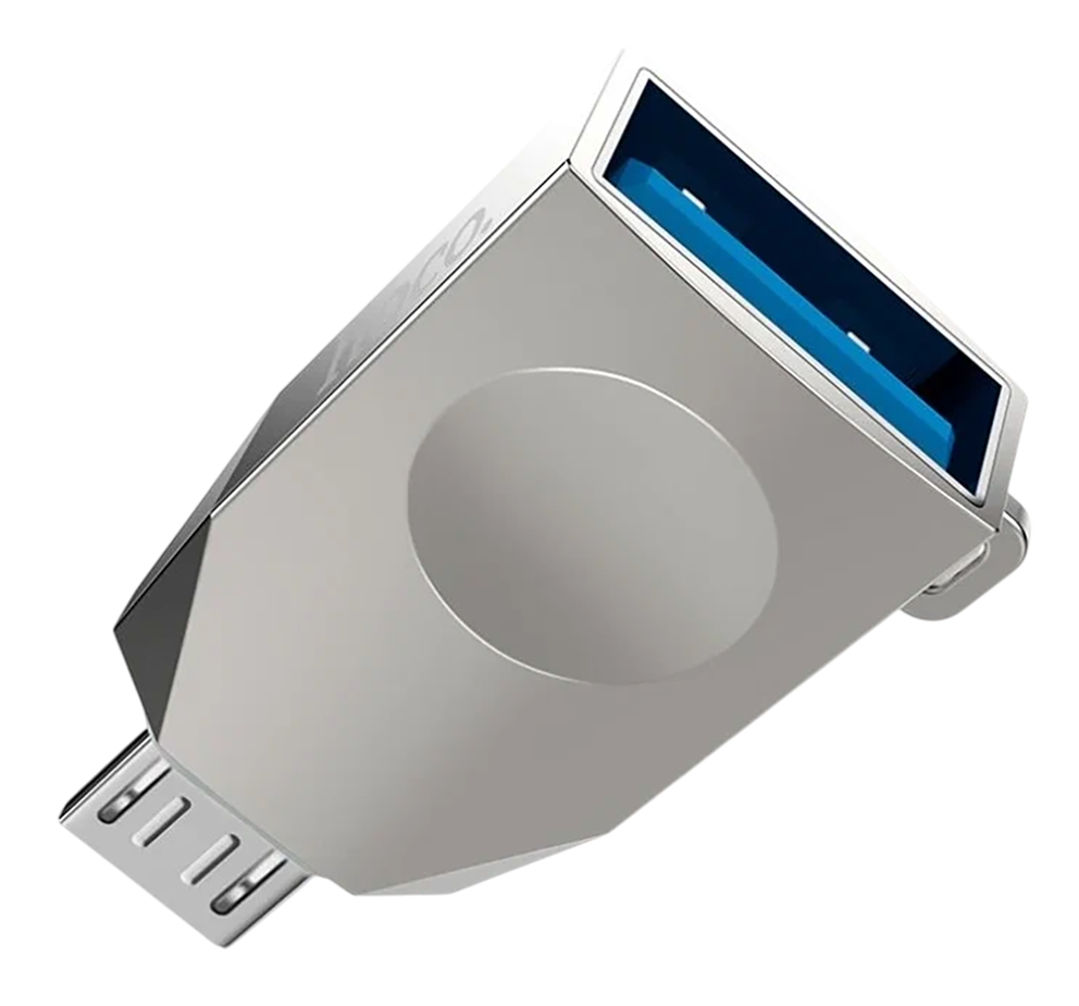Переходник Hoco UA10 Otg Micro-Usb, серебро