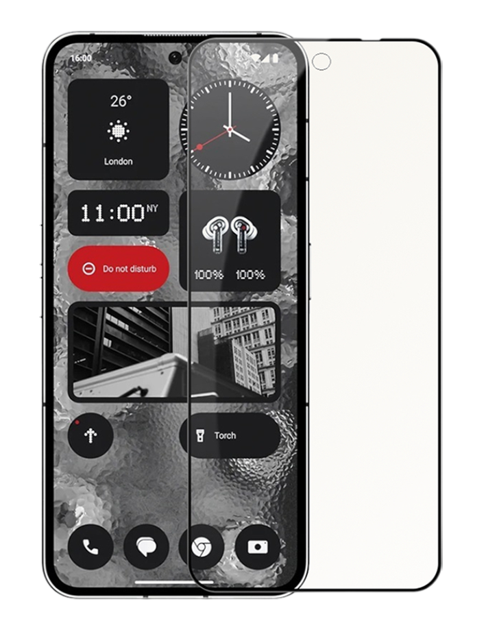 Стекло защитное для Nothing Phone 2 Full Screen tempered glass (на подложке) черное — купить у 1CLICK RU