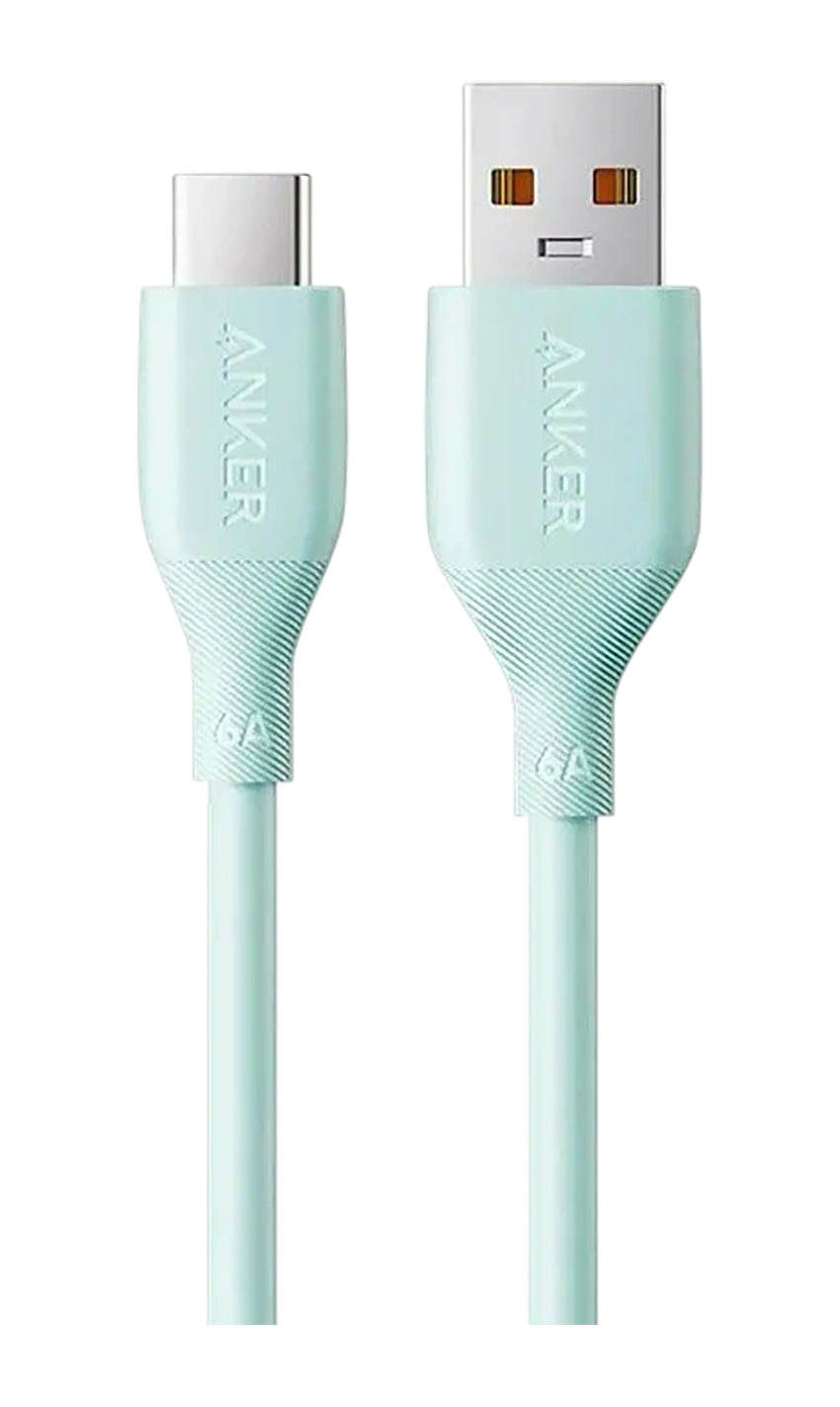Кабель Anker USB-A  to USB-C 1m 6A TPE (A8001), зеленый