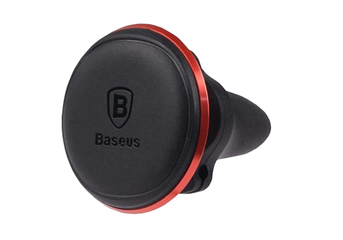 Автомобильный держатель Baseus Magnetic Air Vent Car Mount Holder with cable clip Red