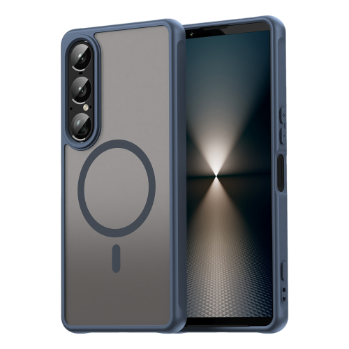 Чехол для Sony Xperia 1 VII Caseport, MagSafe, тонированная прозрачная крышка, синий