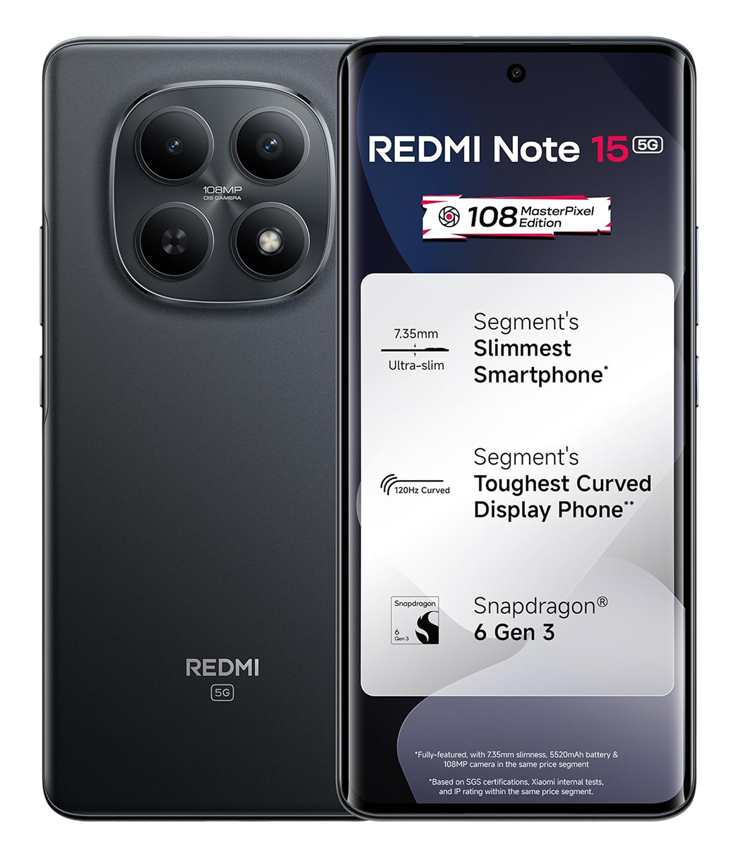 Xiaomi Redmi Note 15 5G 8/256Gb Black (Черный) (Global) Dual nano Sim — купить у 1CLICK RU