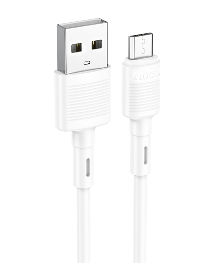 Кабель Hoco X83 Victory USB - MicroUSB 2.4A, 1m White