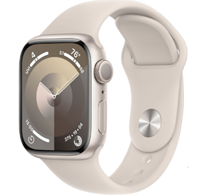 Apple Watch Series 9 GPS 41mm Aluminium Case with Starlight Sport Band M/L (MR8U3) фото 1