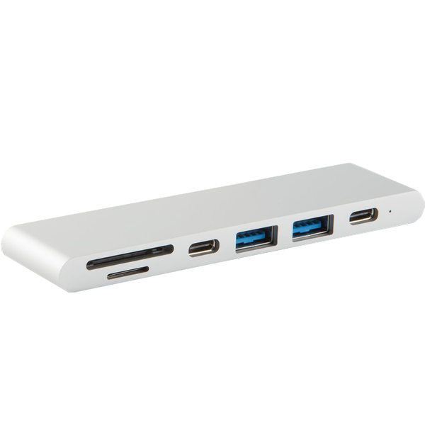 Адаптер USB-C Red Line для ноутбука 7 в 1, серебристый