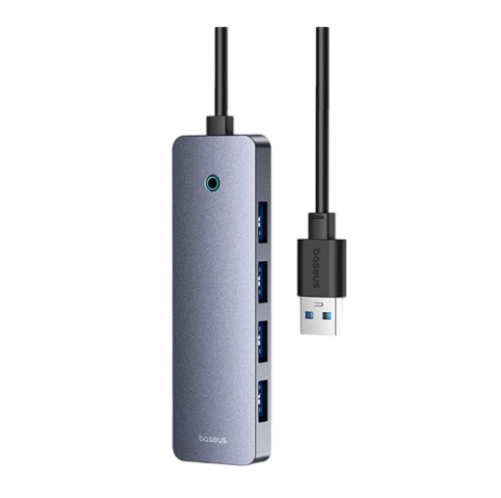 Хаб Baseus UltraJoy Series 4-Port HUB Lite 100см (USB-A - USB 3.0*4+USB-C 5V) B0005280B811-02