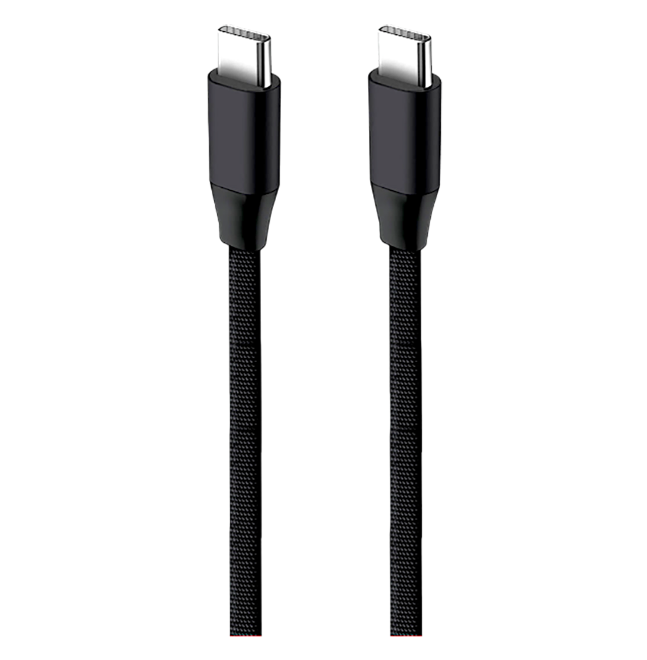 Кабель Aksberry X158 Type C - Type C 60W, 3A., 1м. в тканевой оплетке (черный)