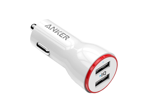 АЗУ Anker Powerdrive 2 24W 4.8А, 2 USB порта по 2.4А White 