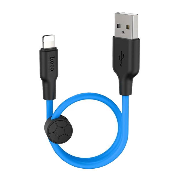 Кабель Lightning Hoco X21 Plus черно-синий