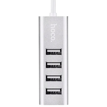 USB хаб на 4 порта HOCO HB1 4USB Line machine Silver