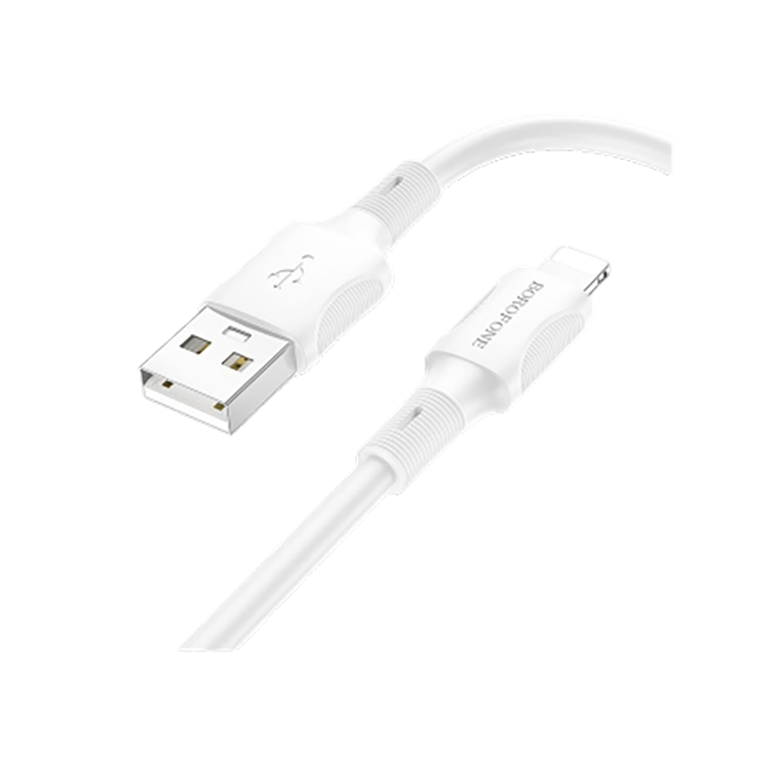 Кабель Borofone BX80 USB to Lightning, 1м, 2.4A белый