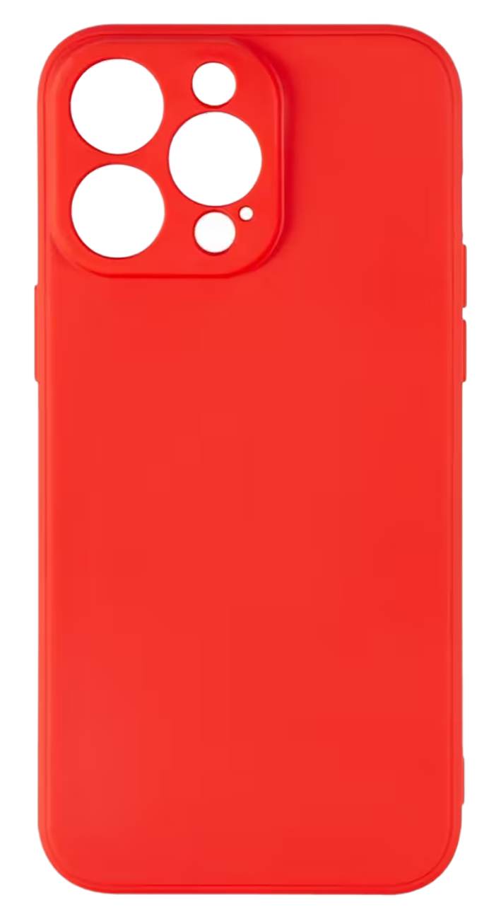 Накладка силикон iBox Case для iPhone 15 Pro Max, с защитой камеры и подложкой, красный