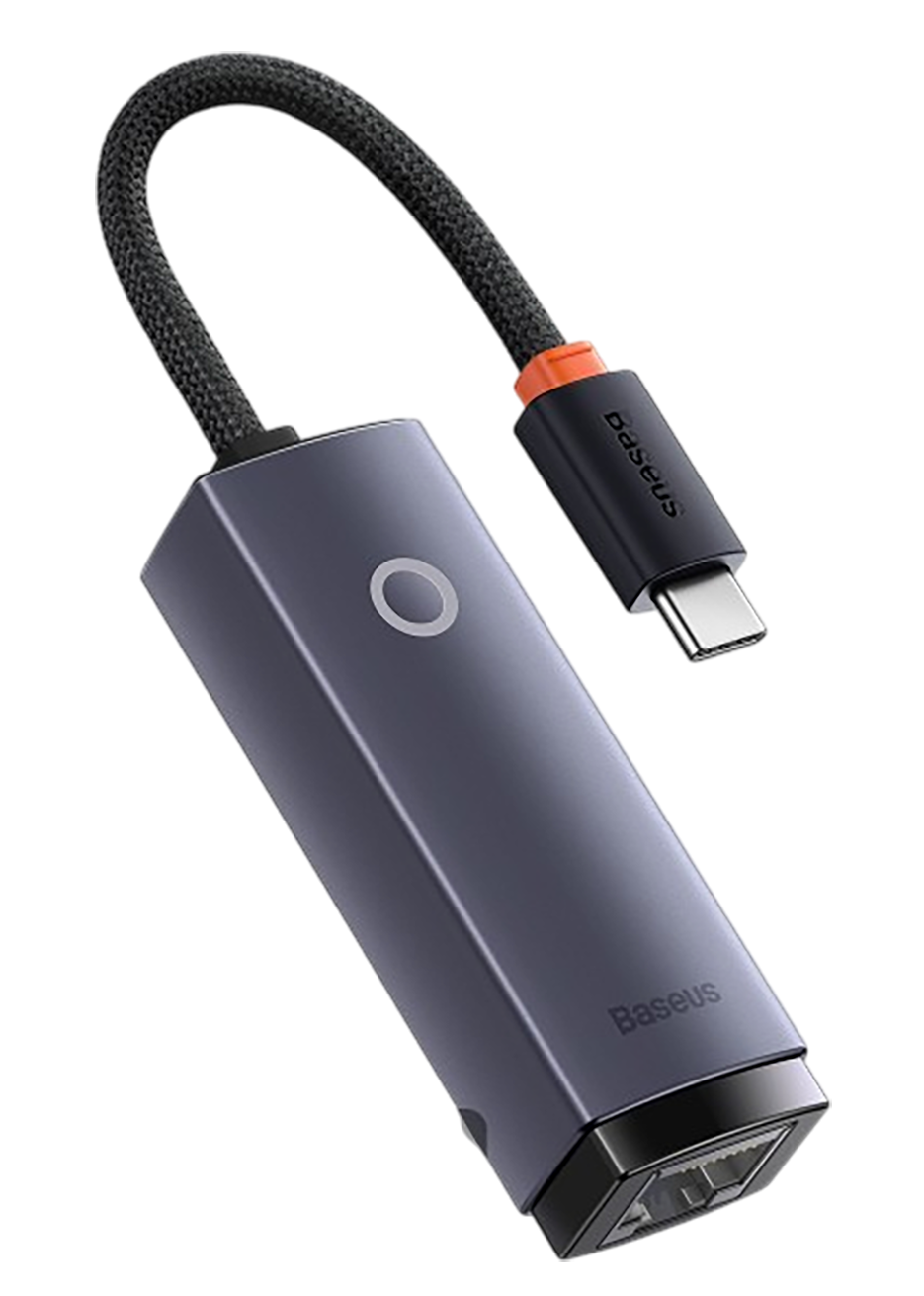 Хаб Baseus Hub Lite Series Ethernet Adapter TYPE-C to RJ45 LAN Port 1000Mbps (WKQX000313)