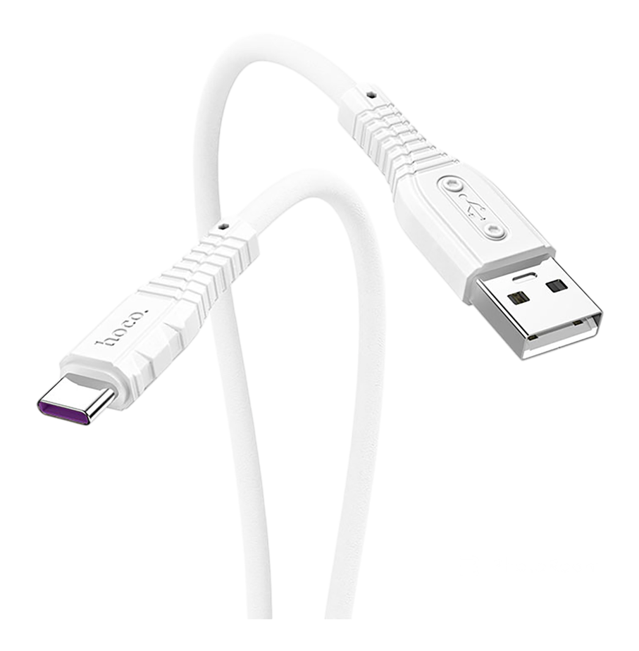 Кабель Hoco X67 Nano USB to Type-C, 5А, 1м, силикон White