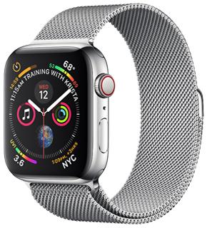 

Apple Watch Series 4 GPS+ Cellular 44mm Stainless Steel Case with Milanese Loop MTX12