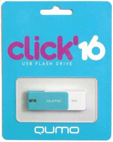 

USB-накопитель Qumo Click USB 2.0 16GB Azure