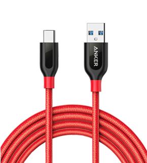 

Кабель Anker USB3.0 to Type-C пластик и кевлар (A8169H91) 1.8 метра, красный