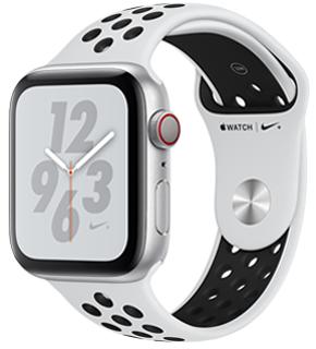 

Apple Watch Series 4 GPS+ Cellular 40mm Silver Aluminum Case with Pure Platinum/Black Nike Sport Ban