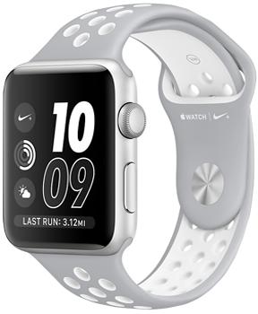 

Apple Watch Nike+ 38mm Silver Aluminum Case with Flat Silver/White Nike Sport Band