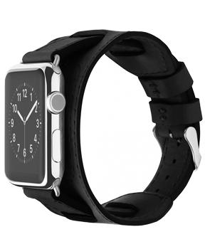 

Ремешок для Apple Watch 42mm Cozistyle Wide Leather Band Light Black