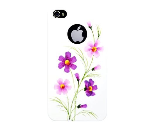 

Панель для iPhone 4/4S iCover Wild Flower White/Purple