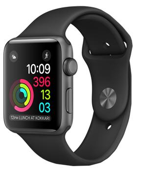 

Apple Watch Series 2 38mm space grey aluminium case with black sport band MPOD2