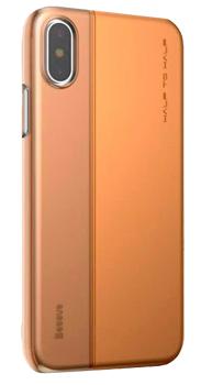 

Чехол для iphone X Baseus Half to Half Transparent gold