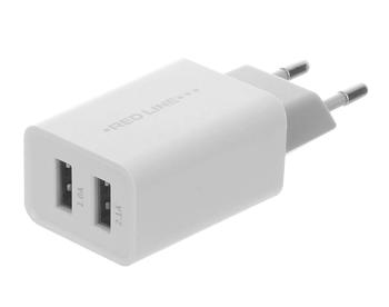 

Сетевое зарядное устройство Red Line Lux 2 USB (модель Z2) 2.1A белый