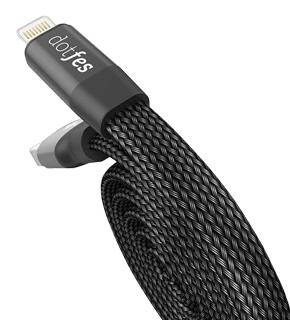 

Кабель Lightning Dotfes A09 Self-Rolling (0.8m), black