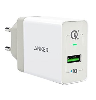 

Сетевое зарядное устройство Anker 18W, 1 умный USB порт Quick Charge 3.0, White