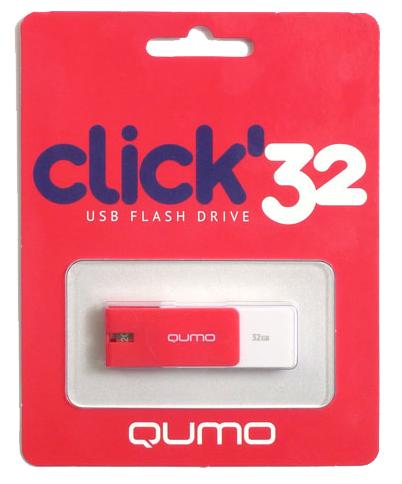 

USB-накопитель Qumo Click USB 2.0 32GB Crimson