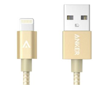 

Кабель Lightning Anker нейлон (A7114HB1) 1.8 метра, золотой
