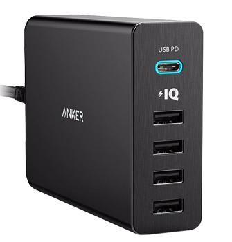 

Сетевое зарядное устройство Anker, 5 USB портов, Quick Charge 3.0 2 USB, Black