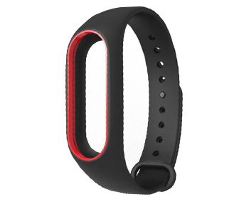 

Ремешок для Xiaomi Mi Band 2 черный с красной каймой