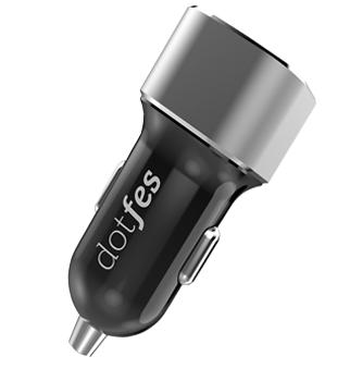 

АЗУ Dotfes B02 2xUSB, 3.1A, gray