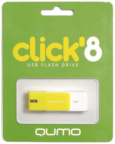 

USB-накопитель Qumo Click USB 2.0 8GB Lemon