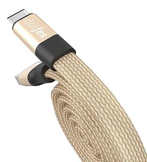

Кабель Dotfes to Type-C A09T Self-Rolling (0.8m) gold