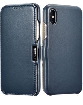 

Чехол для iphone X iCarer RIX02 luxury Series Side-Open Синий