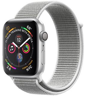 

Apple Watch Series 4 GPS 40mm Silver Aluminum Case with Seashell Sport Loop MU652