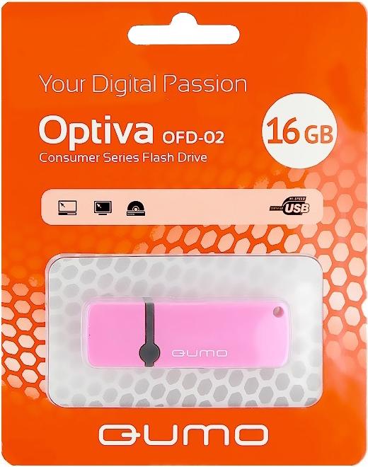 

USB-накопитель Qumo Optiva 02 USB 2.0 16GB Pink