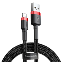Кабель Baseus Cafule Cable USB For lightning 2.4A 1M Красный/черный