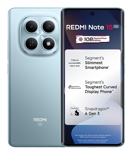 Xiaomi Redmi Note 15 5G 8/256Gb Glacier Blue (Синий) (Global) Dual nano Sim
