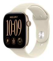 Apple Watch Series 12 GPS 42mm Aluminium Case with Light Gold/Sand Sport Band S/M (MJED4)
