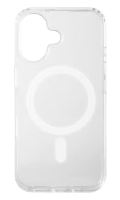 Накладка пластик Red Line для iPhone 16, для MagSafe, с силиконовым краем, прозрачная