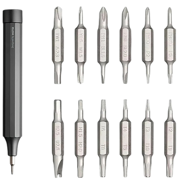 Отвертка с насадками Xiaomi HOTO Precision Screwdriver Kit 24 in1 (QWLSD004/HTT0005EU) EU Grey