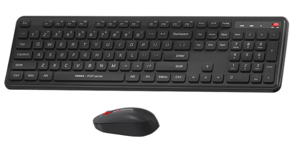 Беспроводная клавиатура + мышь Xiaomi MIIIW Wireless Quiet Gen 3 RU+ENG (MW24PB03) Black