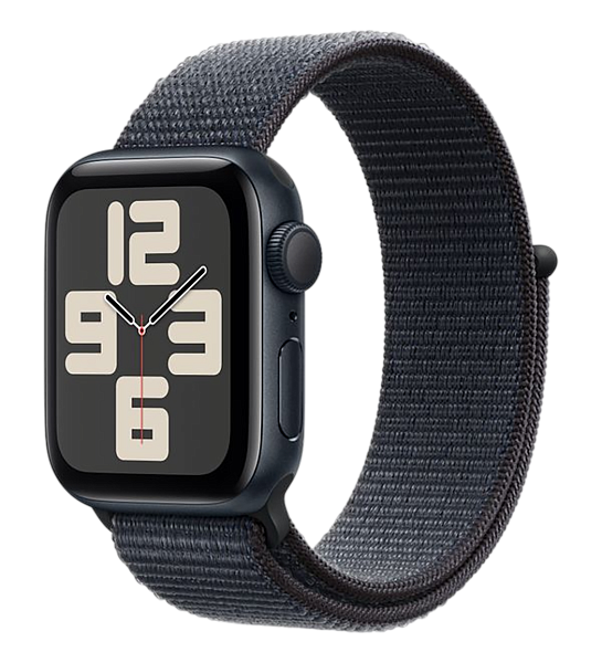 Apple Watch SE (2024) GPS 40mm Aluminum Case with Midnight/Ink Sport Loop (MXEA3)