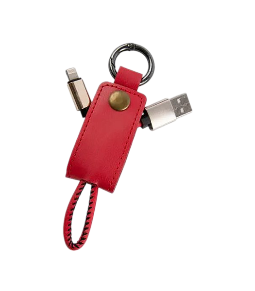 Кабель-брелок MB Mobility USB – Lightning, 25 см, красный