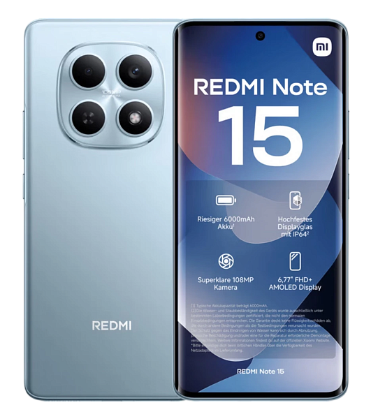 Xiaomi Redmi Note 15 4G 8/256Gb Glacier Blue (Синий) (Global) Dual nano Sim
