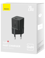 Зарядное устройство Baseus GaN5 Fast Charger (mini) 1C 20W EU черный